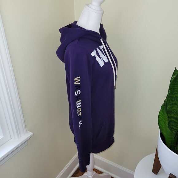 Pink University of Washington Huskey Zip Up Purple & Gold Hoodie Sweatshirt SZ S - Picture 8 of 15